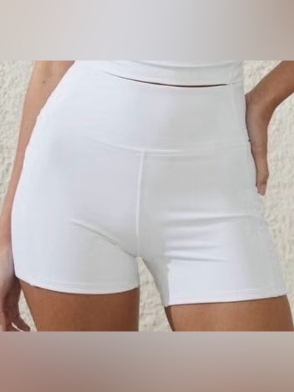 lululemon athletica White High-Waist Bike Shorts